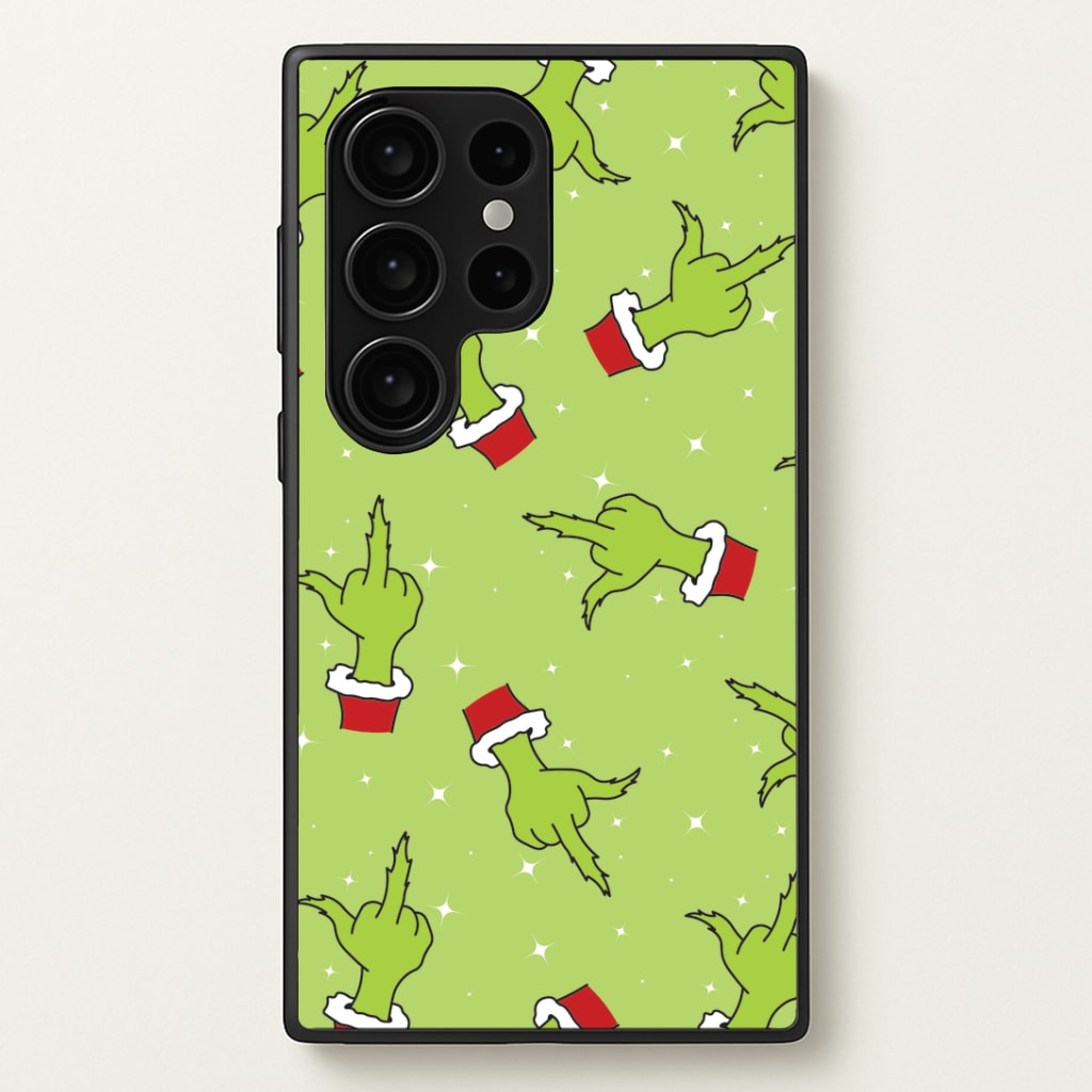 Green Middle Finger Christmas Pattern Phone Case