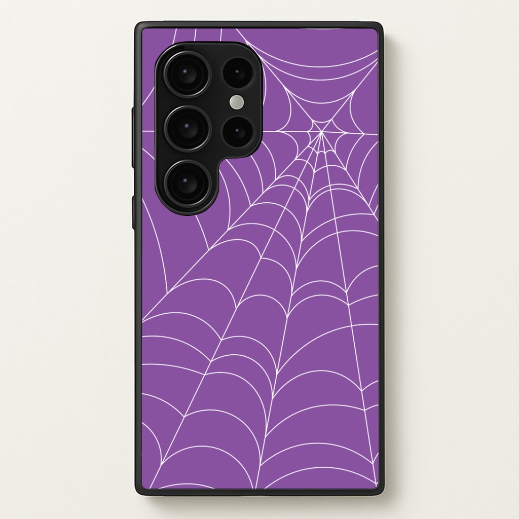 Purple Cobweb Pattern Phone Case