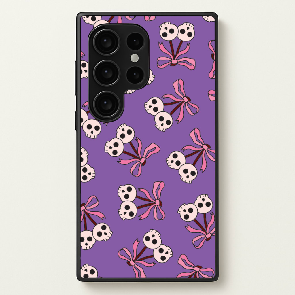 Cherry Skulls Pattern Phone Case