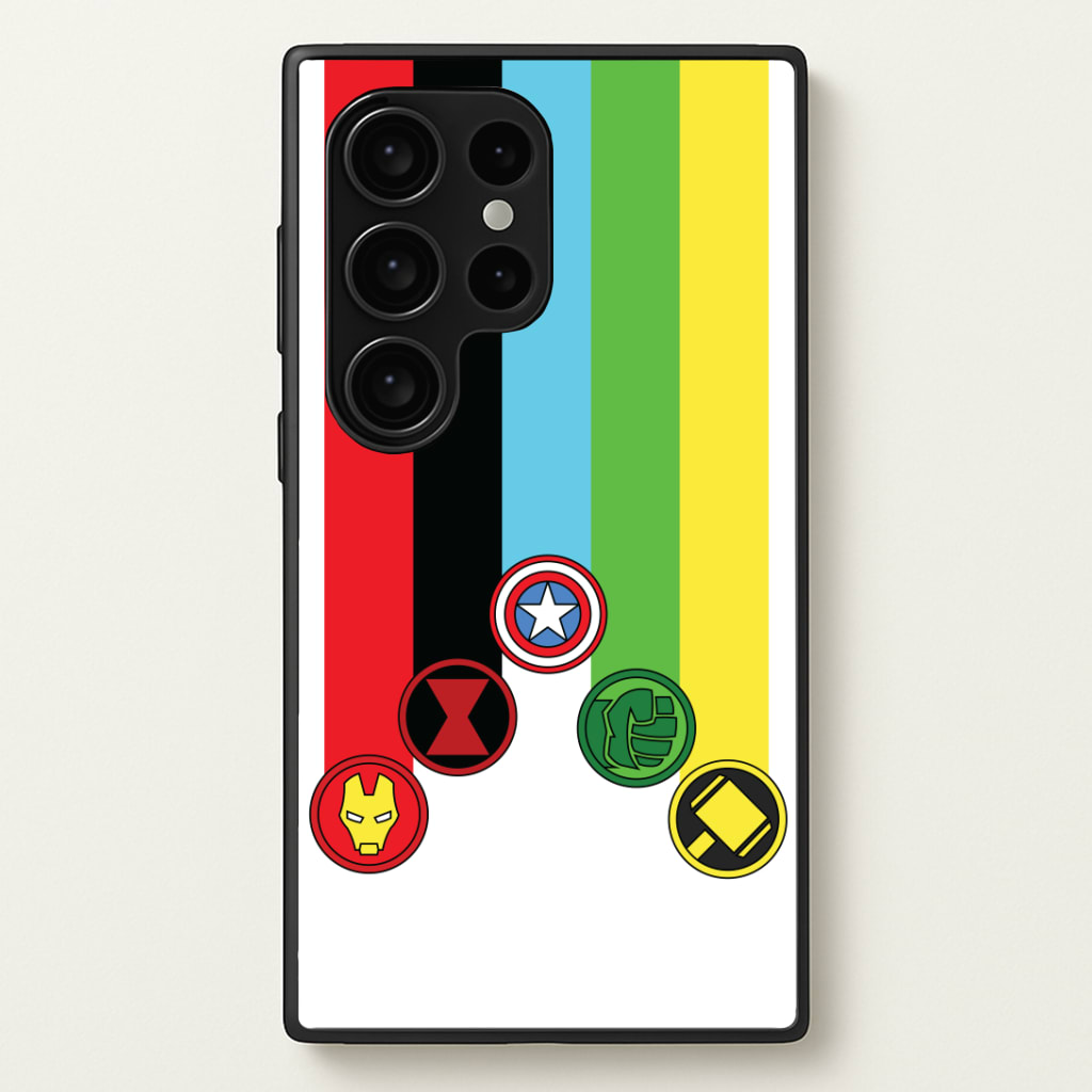 Superhero Team Colourful Symbols Phone Case