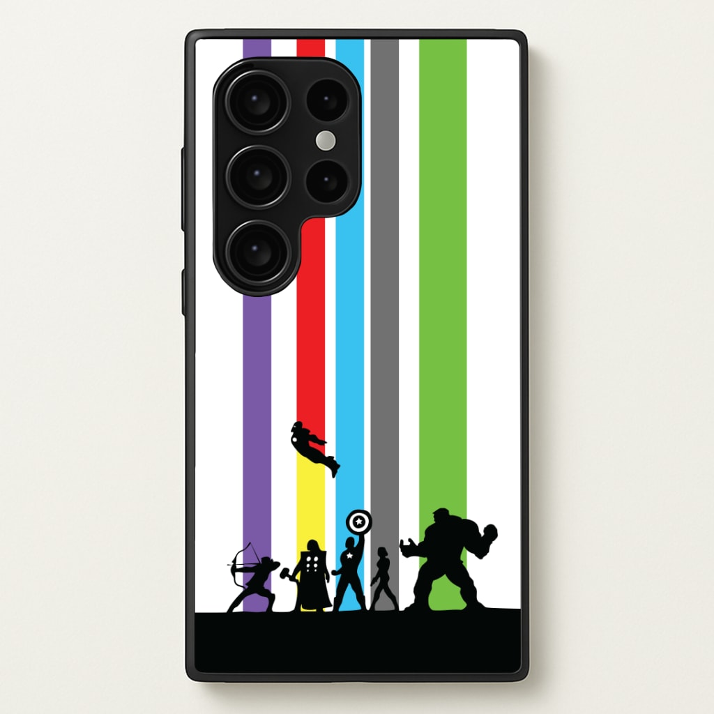 Superhero Team Silhouette Phone Case