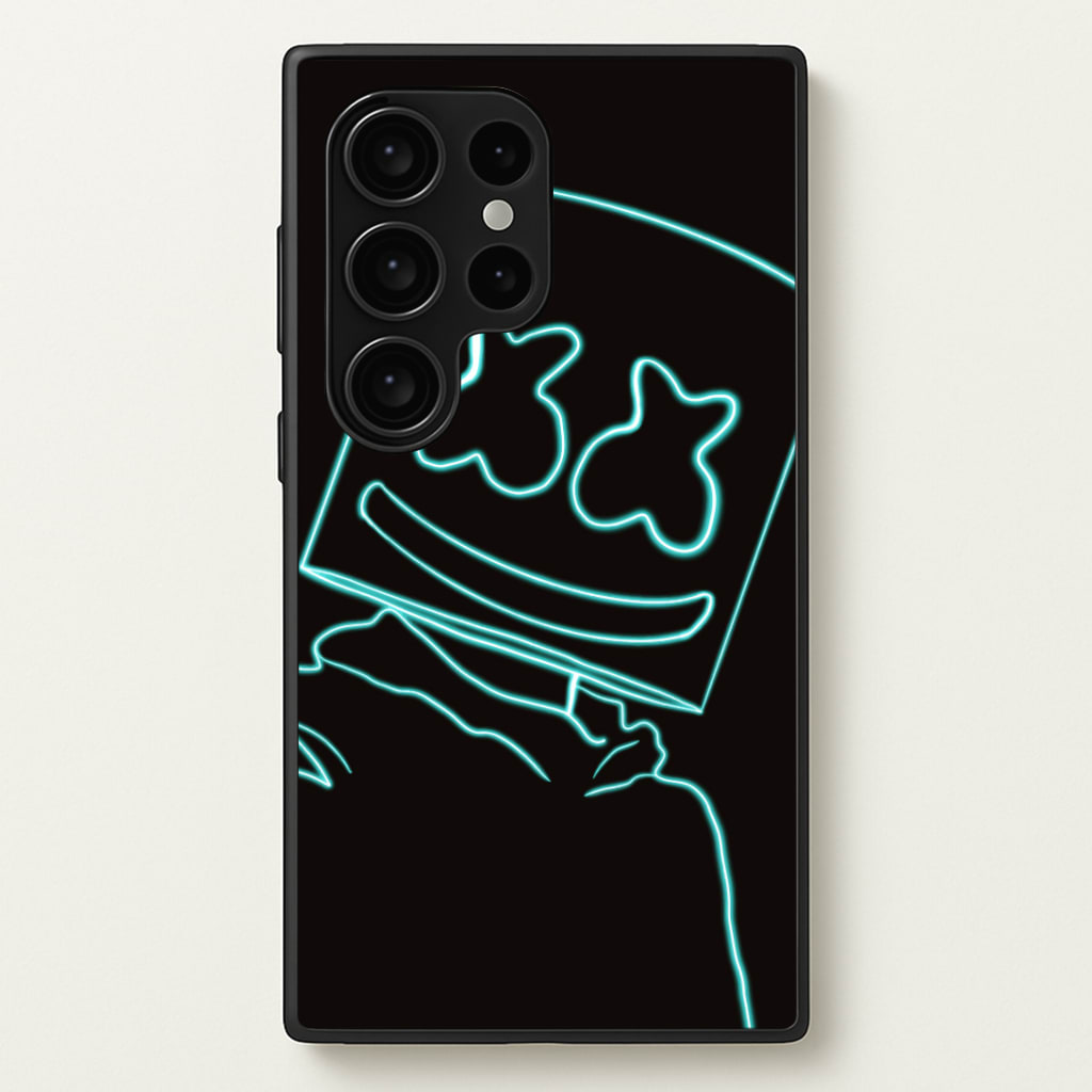 Black White Helmet DJ Neon Phone Case