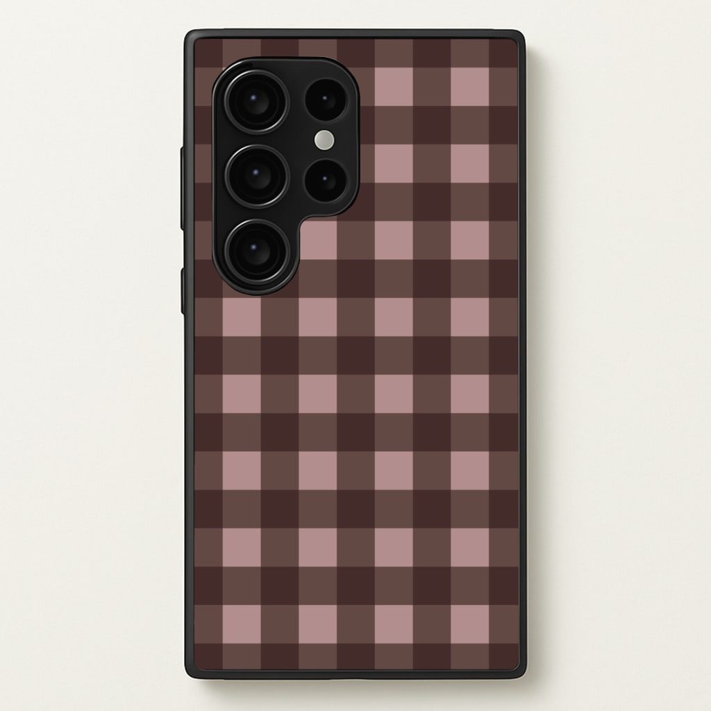 Chocolate Gingham Phone Case