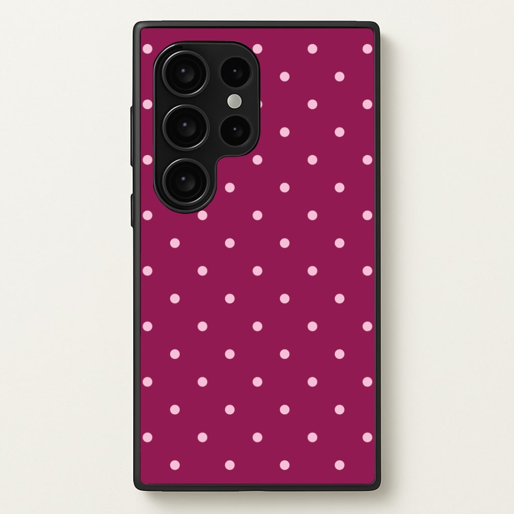 Raspberry Polka Dots Phone Case