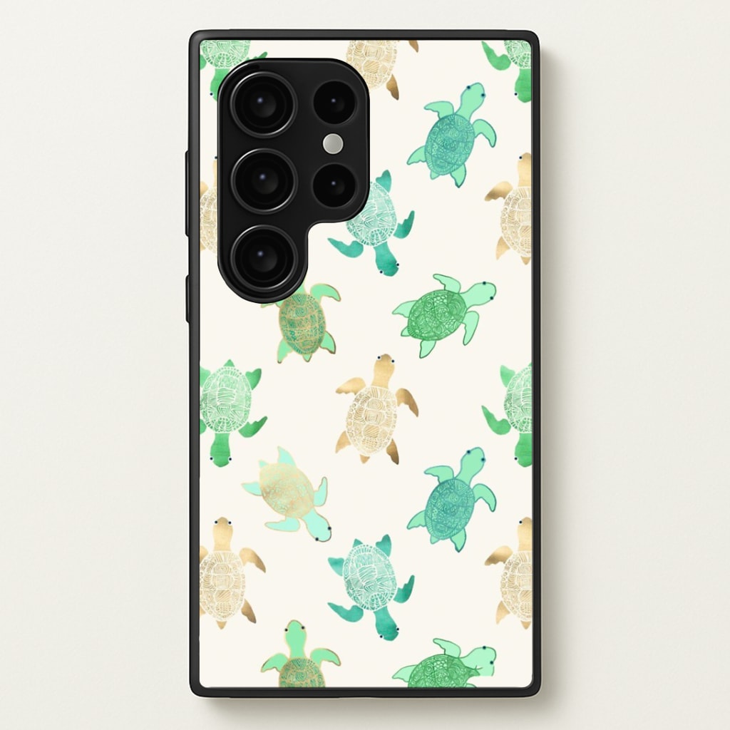 Gilded Jade & Mint Turtles Phone Case