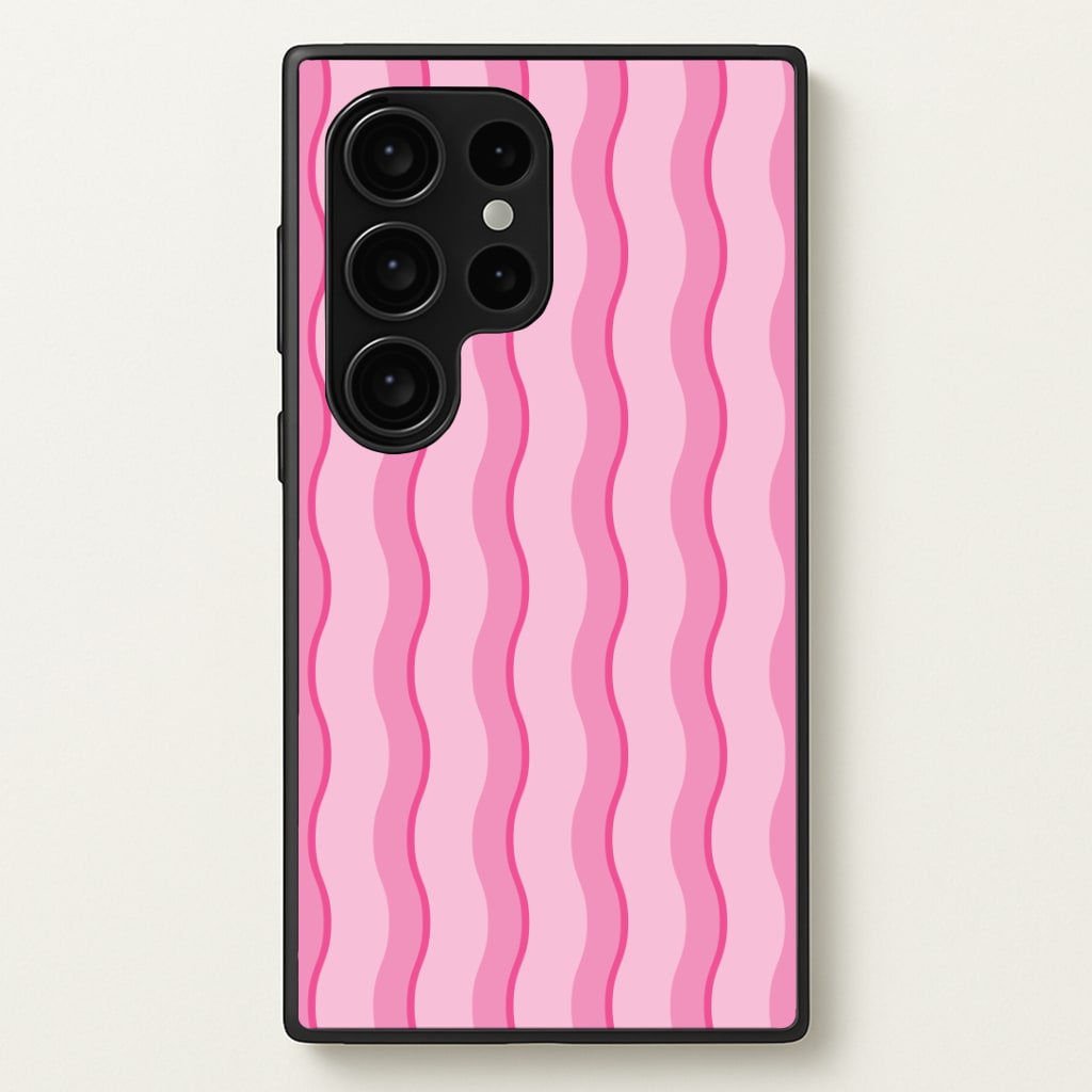 Pink Wavy Stripes Pattern Phone Case