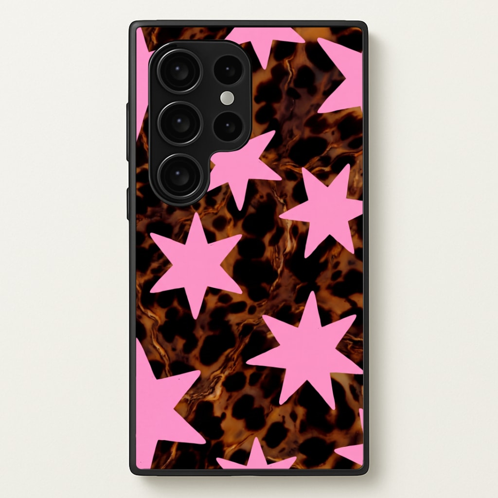 Tortoiseshell Star Scatter - Pink Phone Case