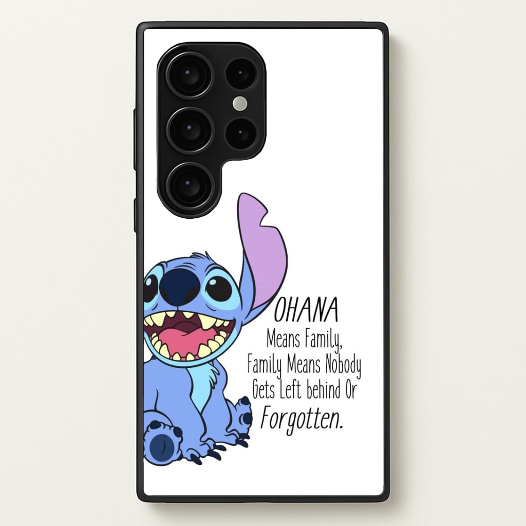 Ohana Means Family - Blue Alien Phone Case