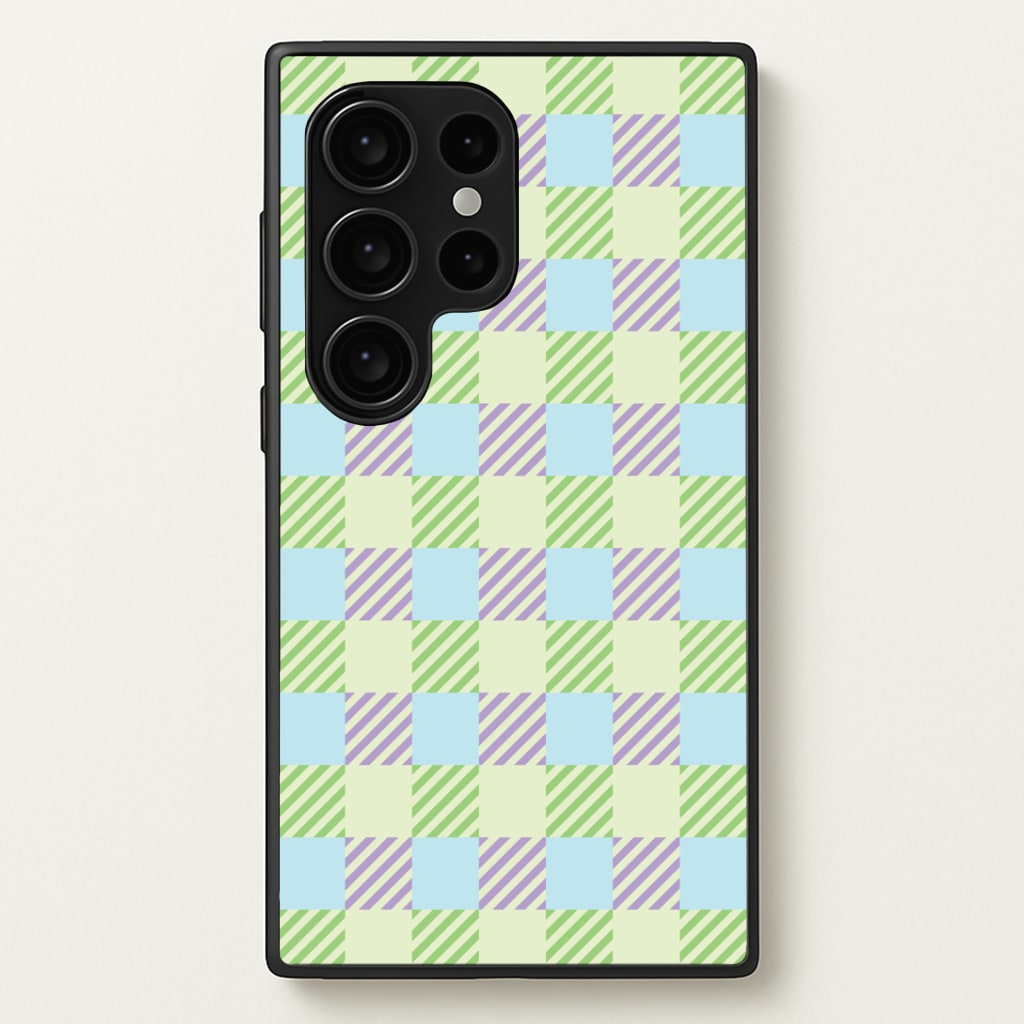 Green And Purple Checkered Phone Case