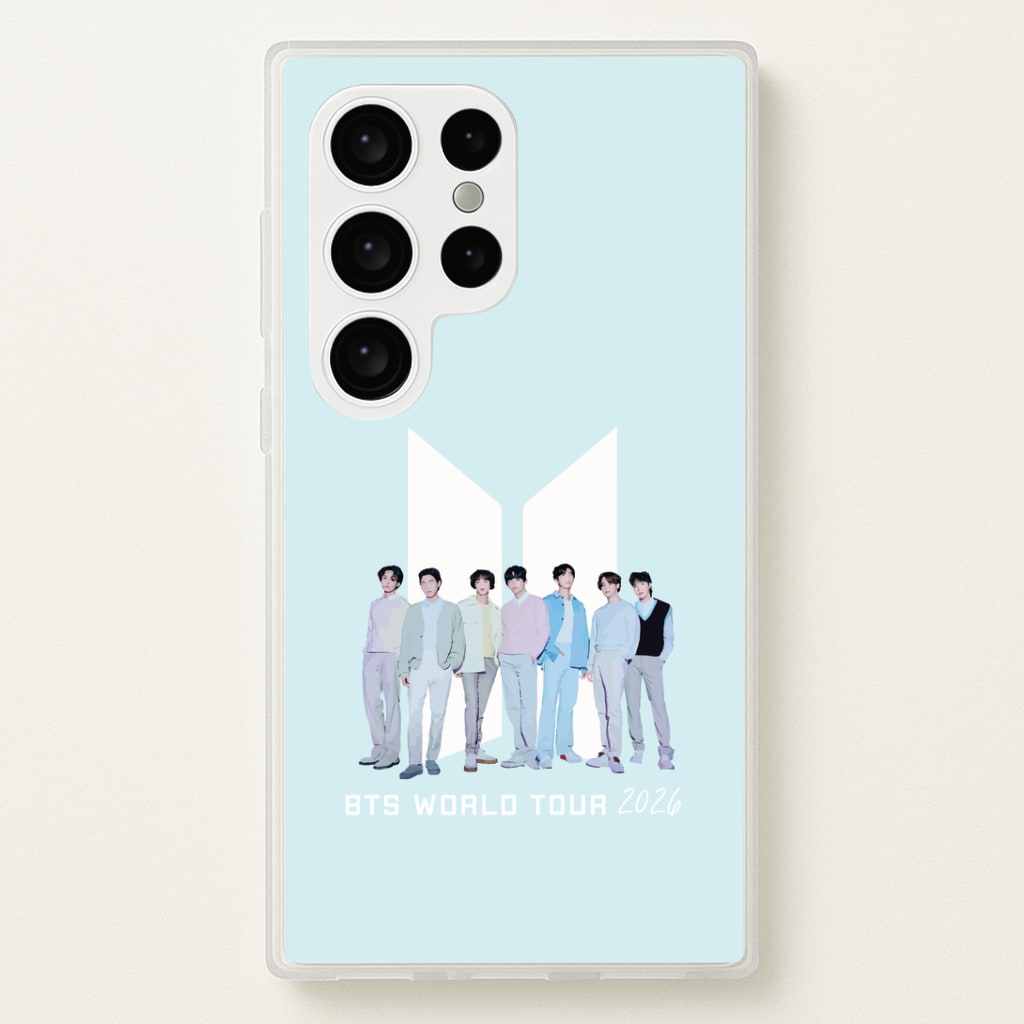 K-Pop Band Tour Pastel Blue Phone Case
