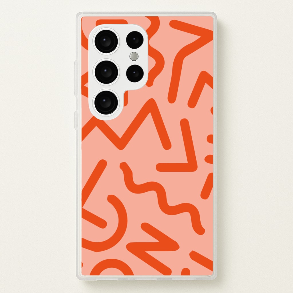 Red Abstract - Eighties Phone Case