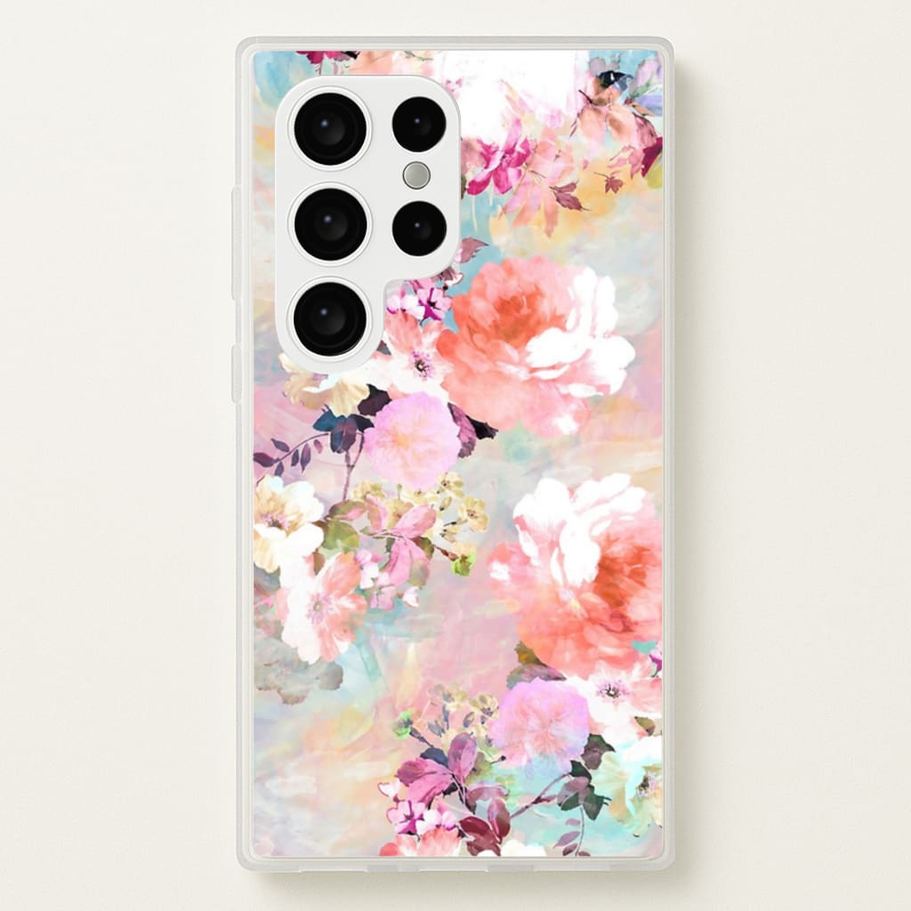 Pastel Pink Floral Pattern Phone Case