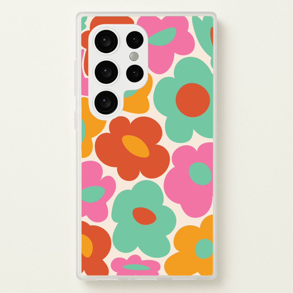 Abstract Trippy Retro Flowers Phone Case