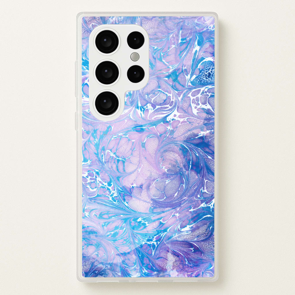 Sea Blue Swirly Marble Phone Case