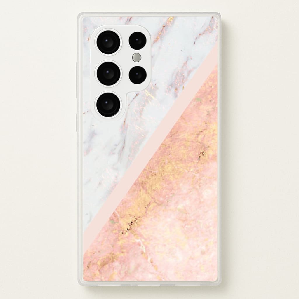 Marble and Rose Gold Phone Case