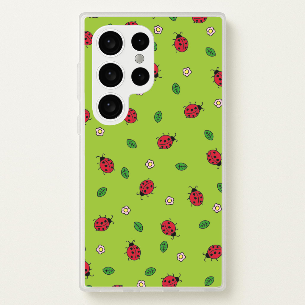 Ladybugs And Flowers - Spring Patterns Phone Case