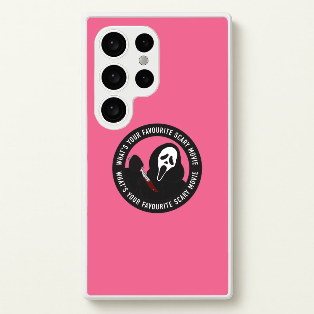 What's Your Favourite Scary Movie Badge Phone Case