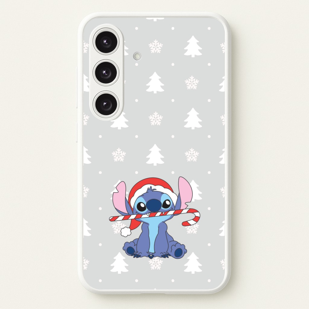 Cute Blue Alien Candycane Phone Case