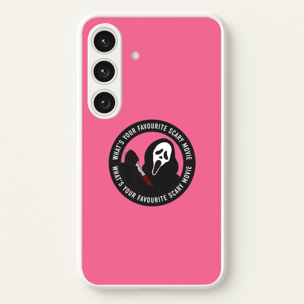 What's Your Favourite Scary Movie Badge Phone Case