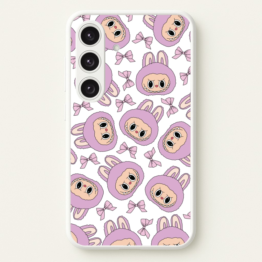 Cute Purple Monster And Bows Pattern Phone Case