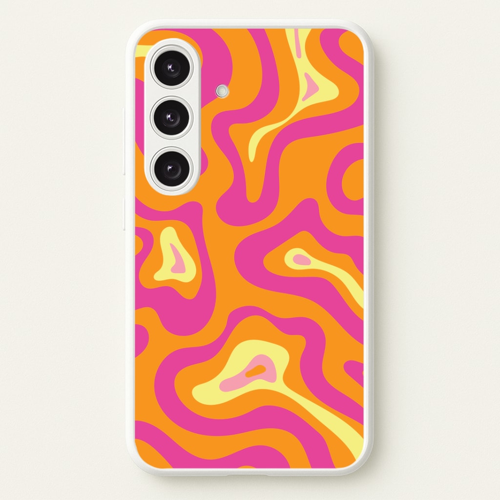 Orange And Pink Psychedelic Pattern Phone Case