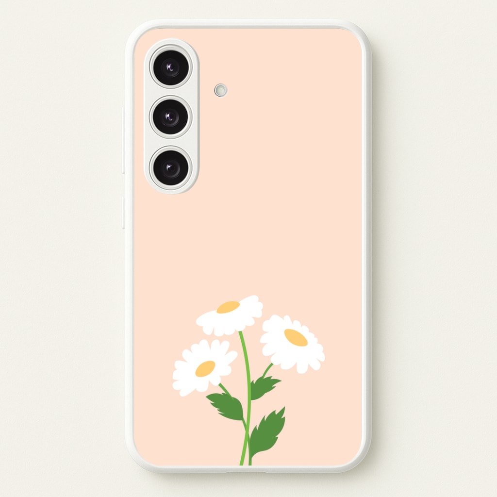 Peach And Dasies Phone Case