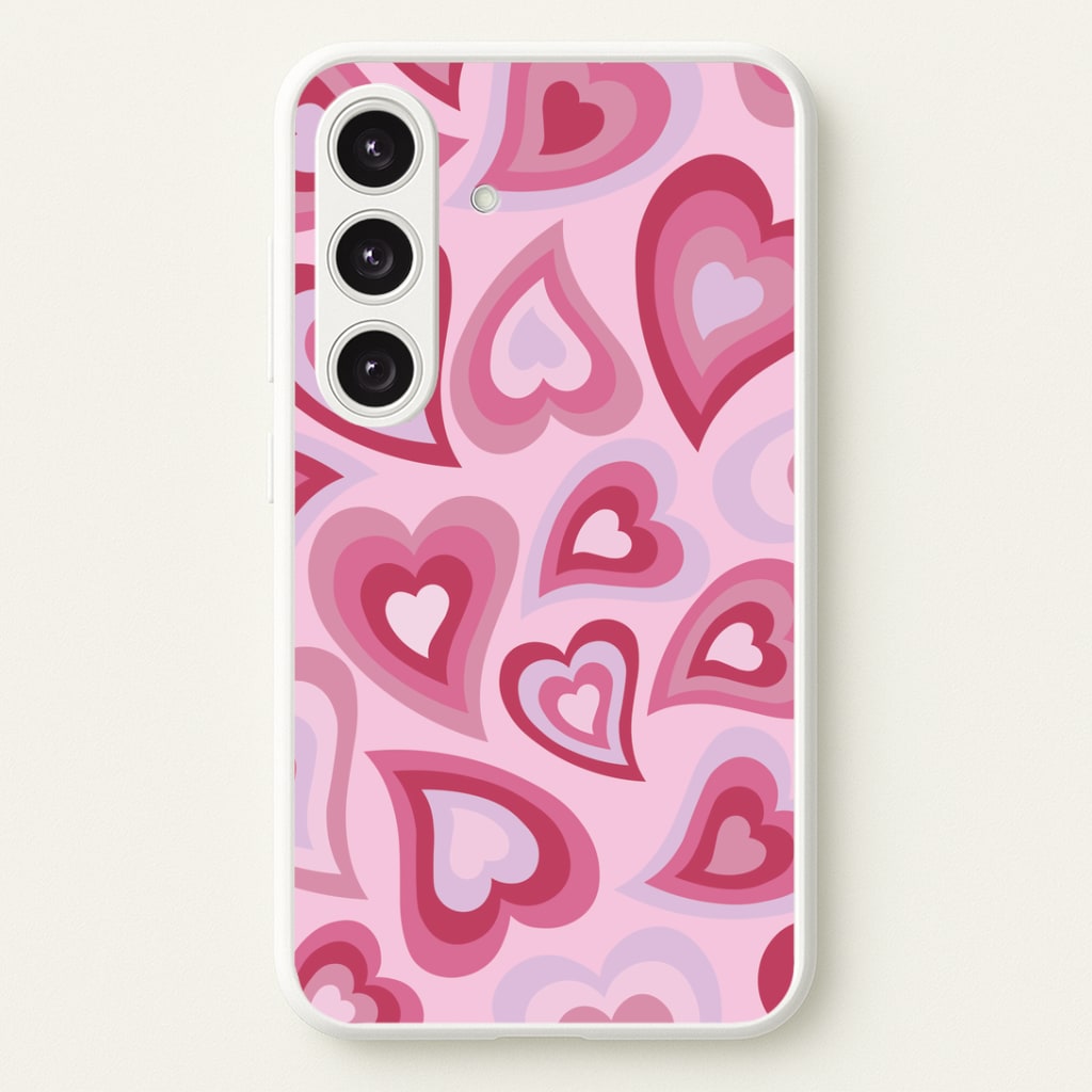 Pink Hearts - Trippy Patterns Phone Case