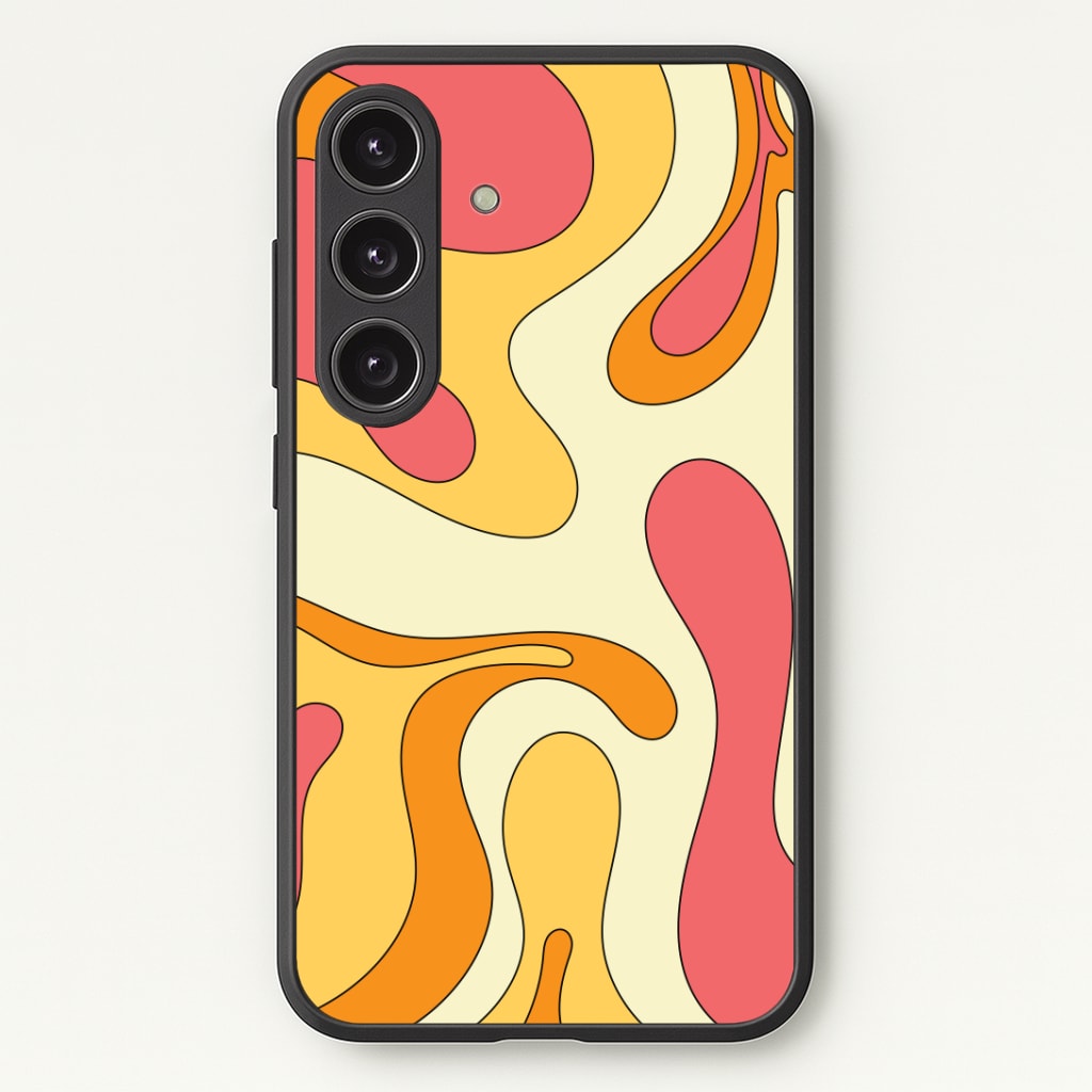 Pastel Waves Abstract Pattern Phone Case - Galaxy S25 / Standard