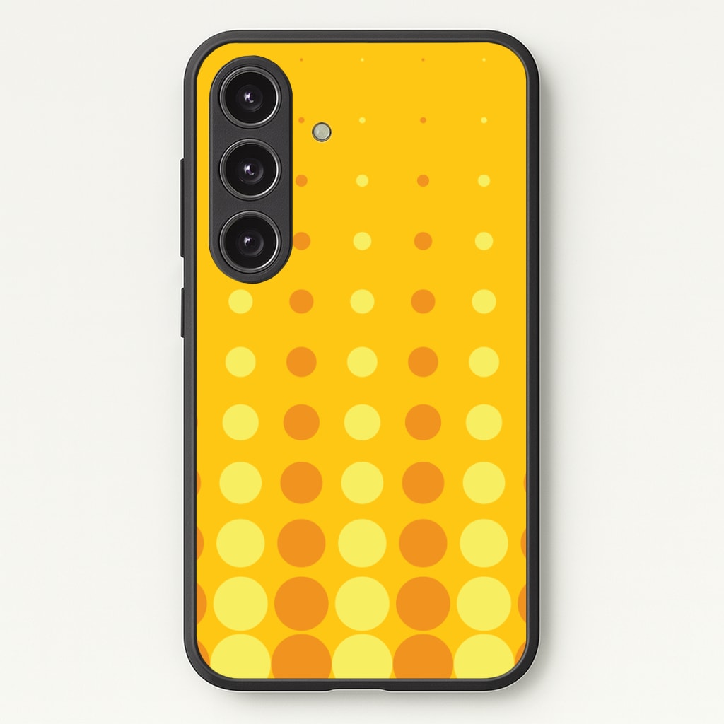 Yellow And Orange Dots Abstract Pattern Phone Case