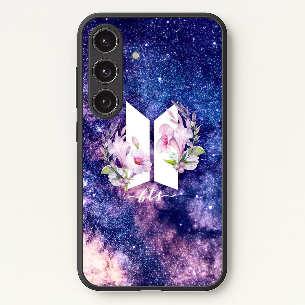 Galaxy Floral K-Pop Band Logo Phone Case - Galaxy S25 / Standard