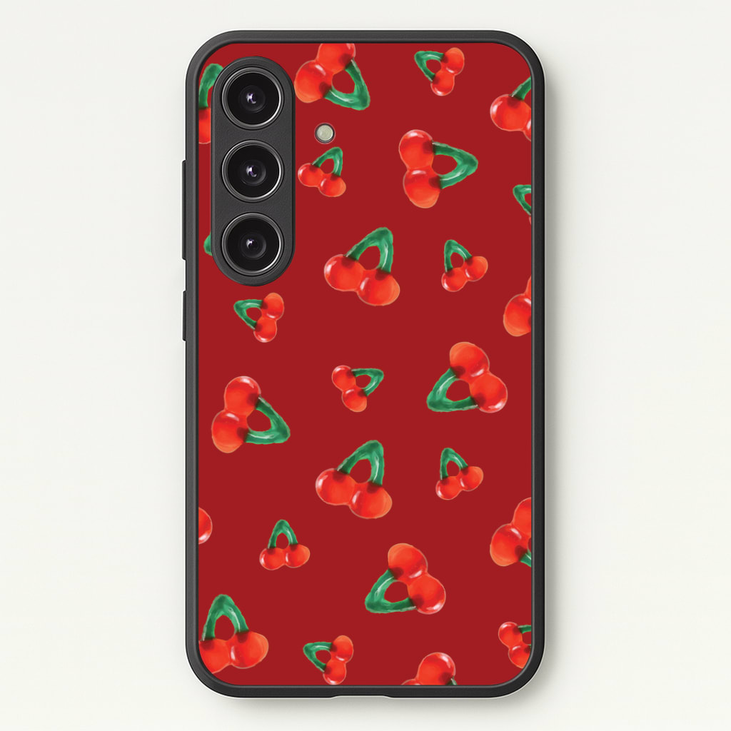 Gummy Cherries Pattern Phone Case - Galaxy S25 / Standard