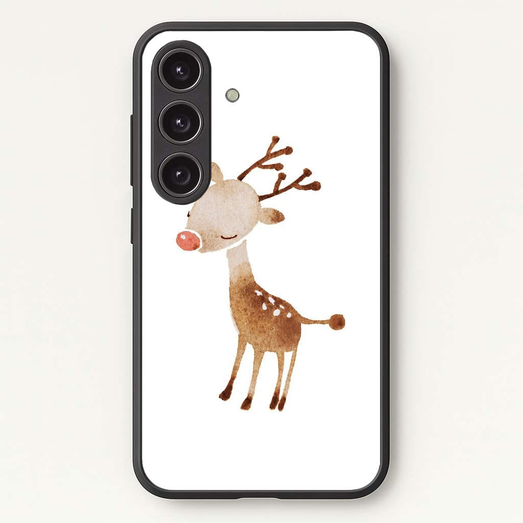 Watercolour Rudolph The Reindeer Phone Case - Galaxy S25 / Standard