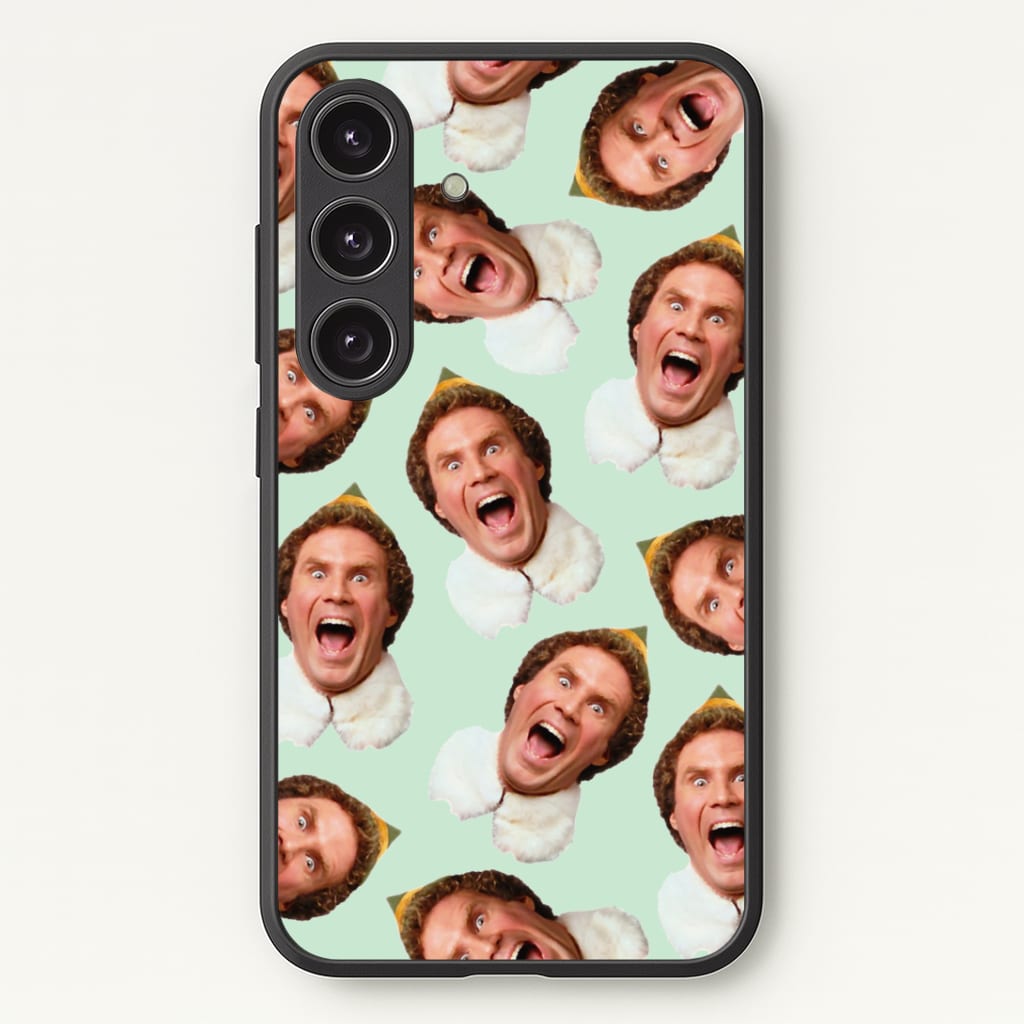 Green Elf Face - Christmas Phone Case - Galaxy S25 / Standard