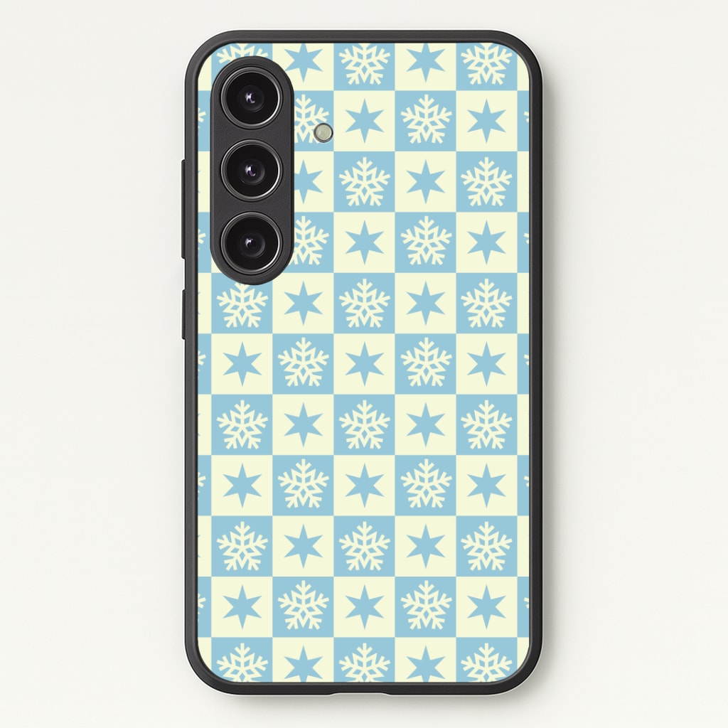 Snow And Star Pattern Phone Case - Galaxy S25 / Standard