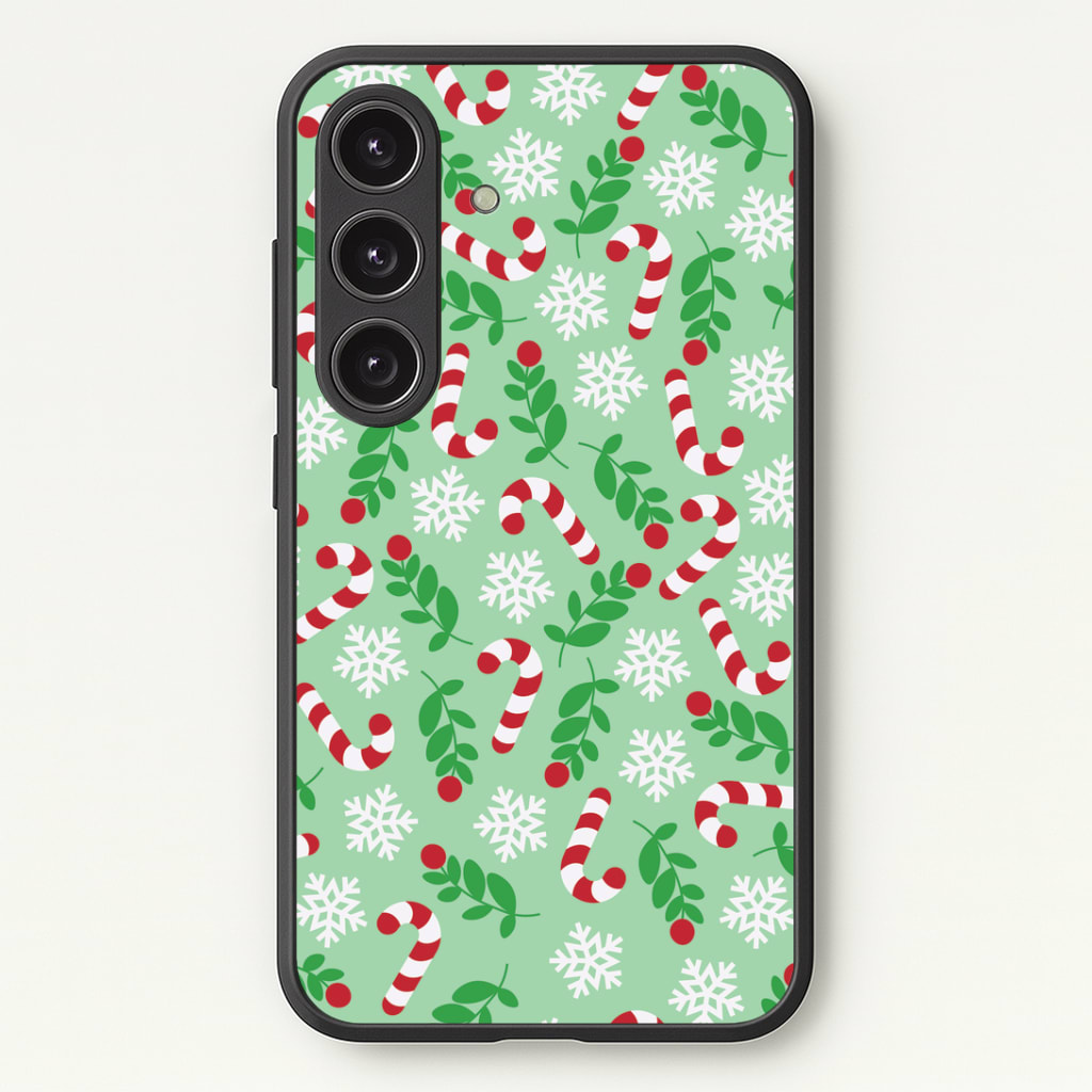 Snow Green Pattern Phone Case - Galaxy S25 / Standard