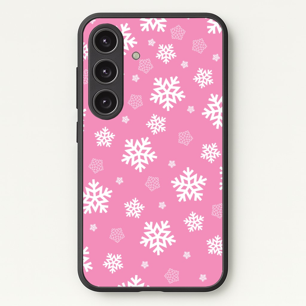 Snow Pink Pattern Phone Case - Galaxy S25 / Standard