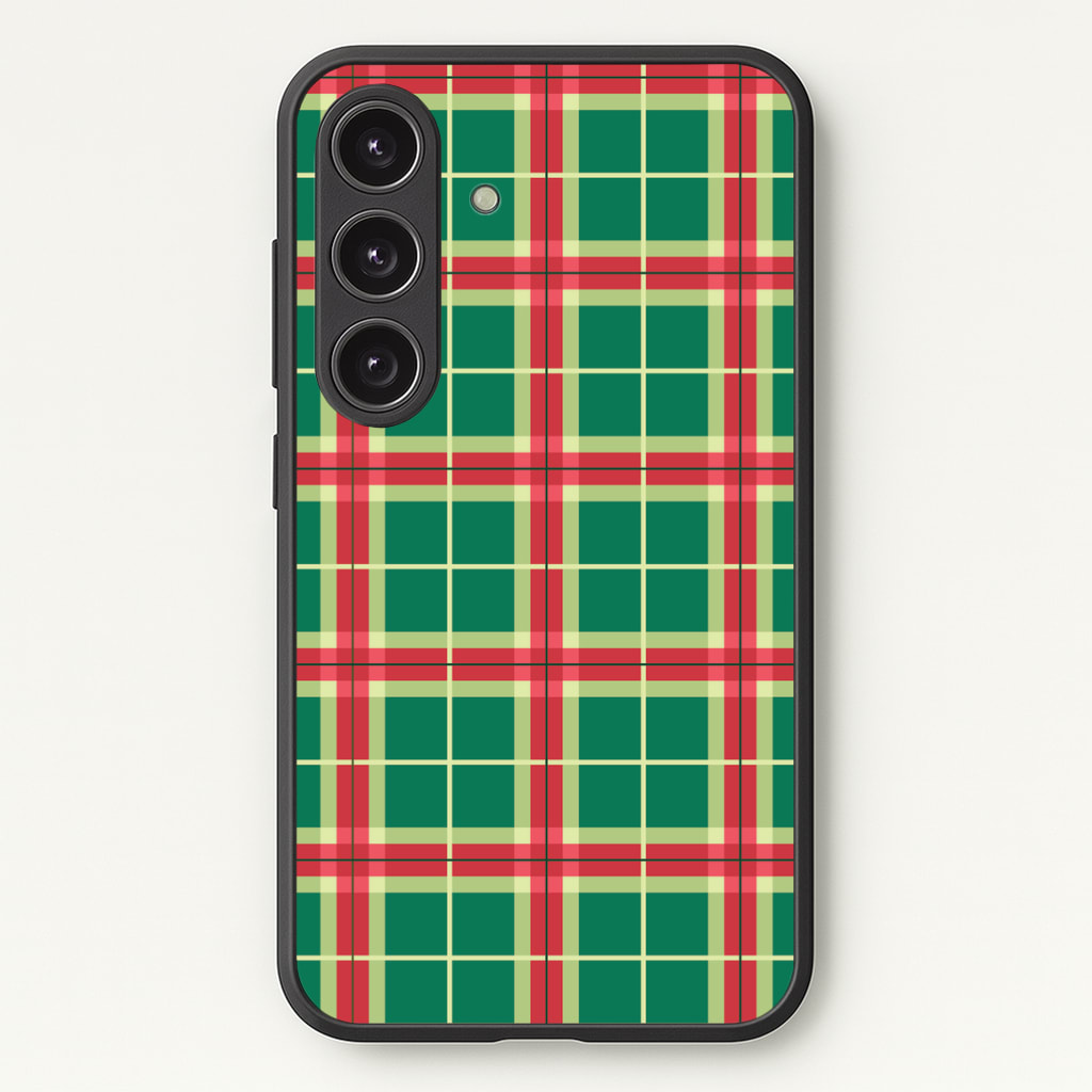 Red And Green Tartan II Christmas Pattern Phone Case - Galaxy S25 / Standard
