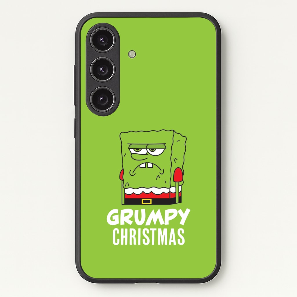 Grumpy Christmas Cartoon Sponge Phone Case - Galaxy S25 / Standard