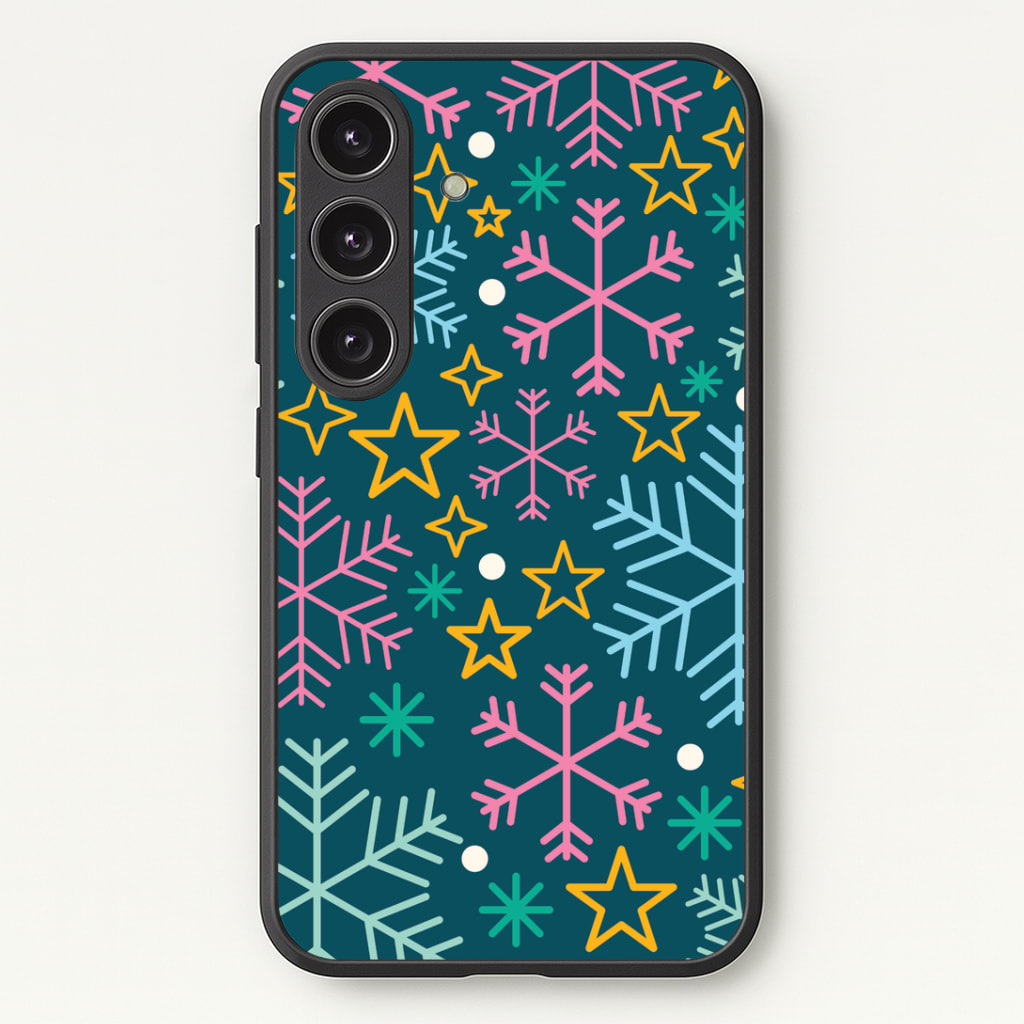 Colourful Christmas Symbols Pattern Phone Case - Galaxy S25 / Standard