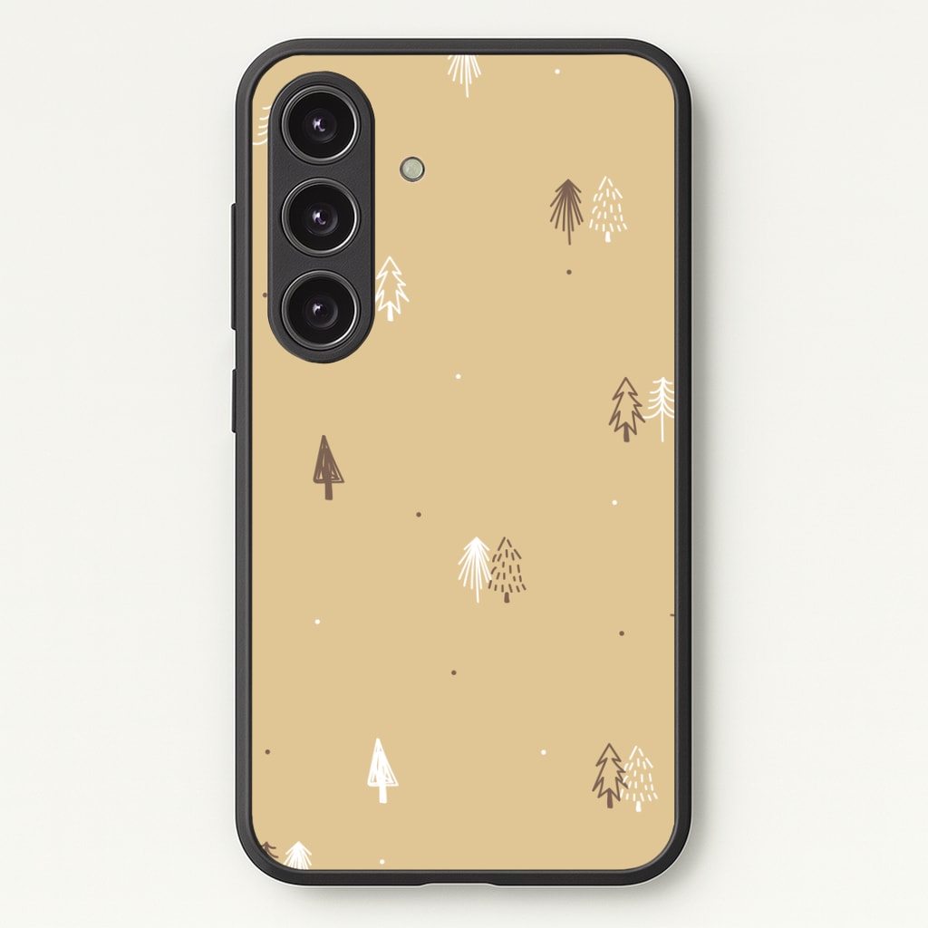 Minimal Christmas Trees Pattern Phone Case - Galaxy S25 / Standard