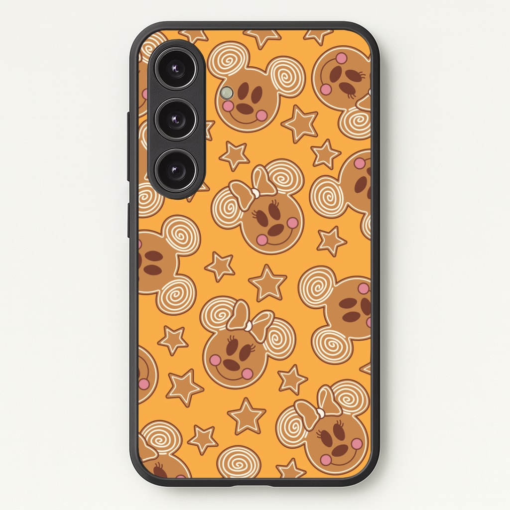 Cartoon Mouse Gingerbread Pattern Phone Case - Galaxy S25 / Standard