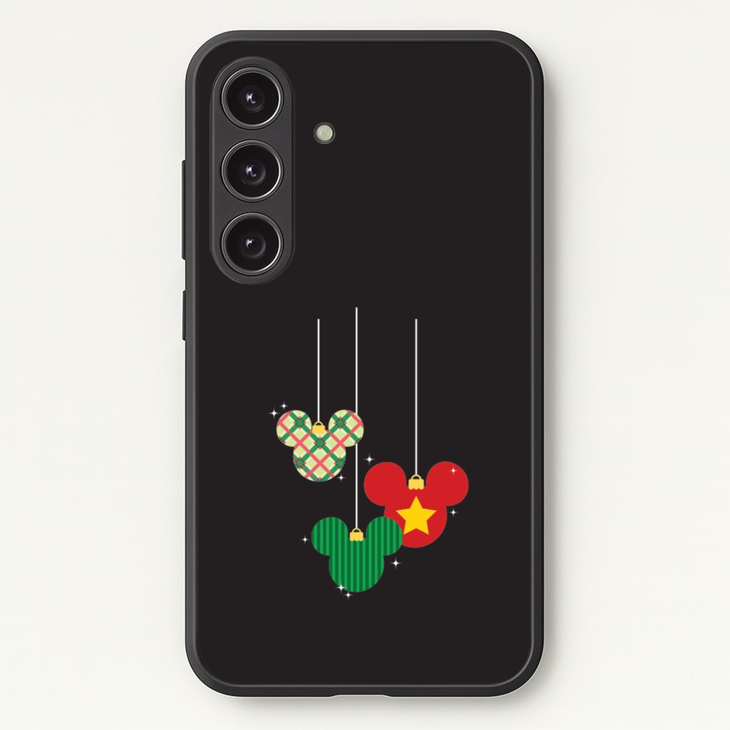 Cartoon Mouse Hanging Baubles Phone Case - Galaxy S25 / Standard