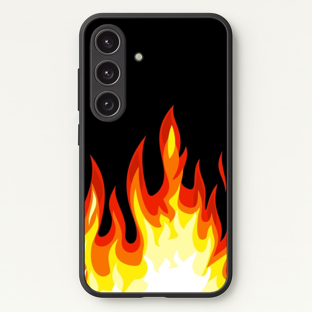 Black Flame Phone Case - Galaxy S25 / Standard