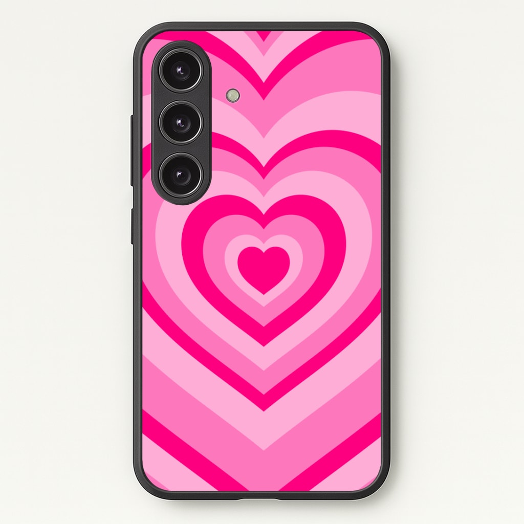 Pink - Colourful Hearts Phone Case - Galaxy S25 / Standard