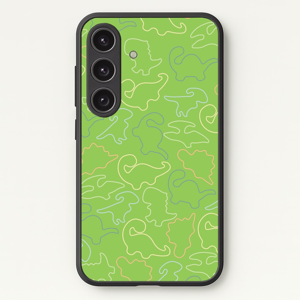 Outline Pattern - Dinosaurs Phone Case - Galaxy S25 / Standard