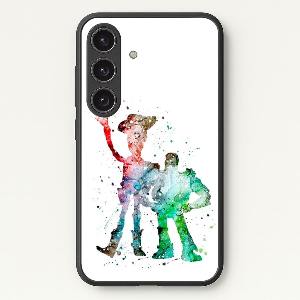 Watercolour Woody & Buzz A Story of Toys Fairytale Phone Case - Galaxy S25 / Standard