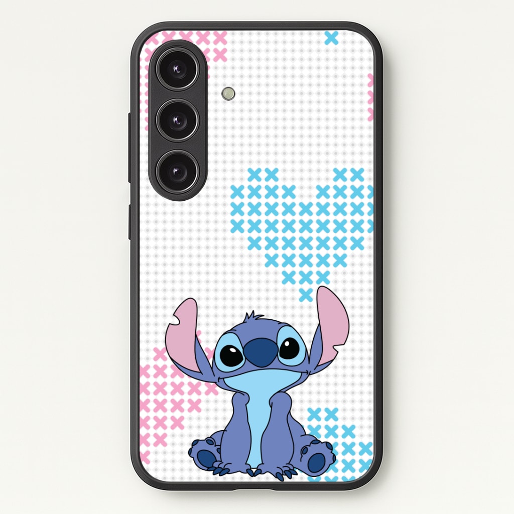 Blue Alien Hearts Phone Case - Galaxy S25 / Standard