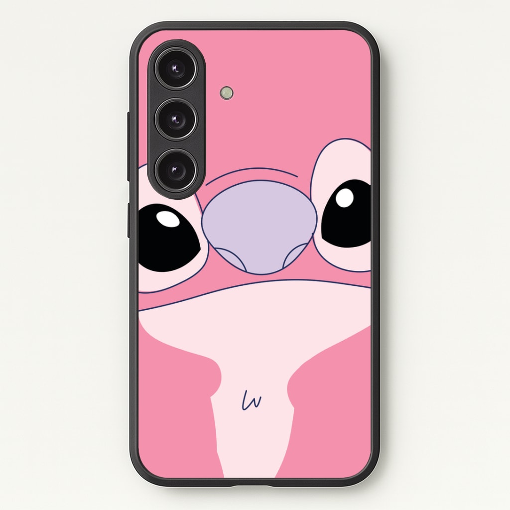 Cute Pink Alien Face Phone Case - Galaxy S25 / Standard