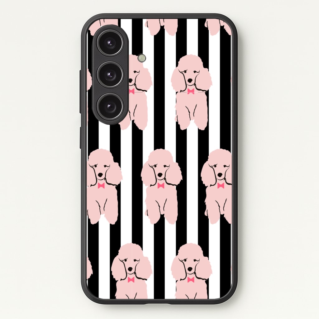 Striped Poodle - Dog Pattern Phone Case - Galaxy S25 / Standard