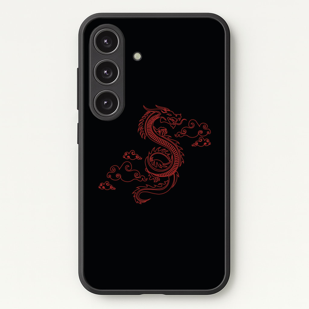 Red - Dragon Patterns Phone Case - Galaxy S25 / Standard